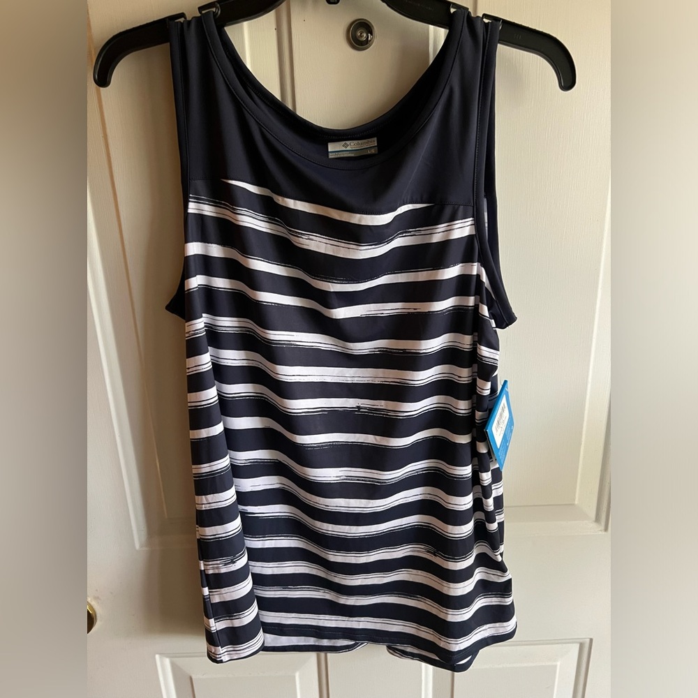 NWT Women’s Columbia Activewear Tank Navy Sz L